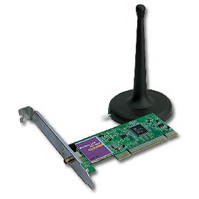 Carte réseau sans fil, adaptateur de bureau PCI 300 Mbps Carte réseau WiFi  802.11b/g/n avec deux antennes pour WIN